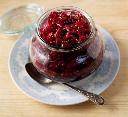 Pickled red cabbage