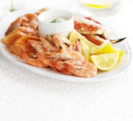 Simple seafood platter