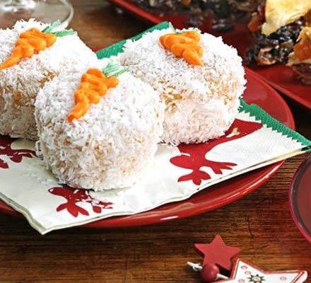 Rudolph’s snowball carrot muffins