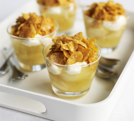 Apple & cornflake pots