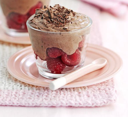 Chocolate & raspberry pots