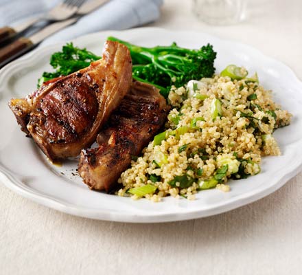 Spiced lamb with lemon & herb quinoa