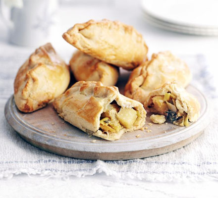 Leek, cheese & potato pasties