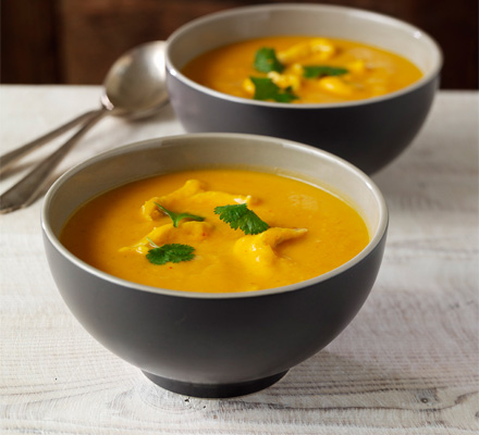 Thai chicken and sweet potato soup