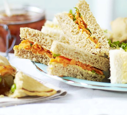 Carrot & raisin sandwiches