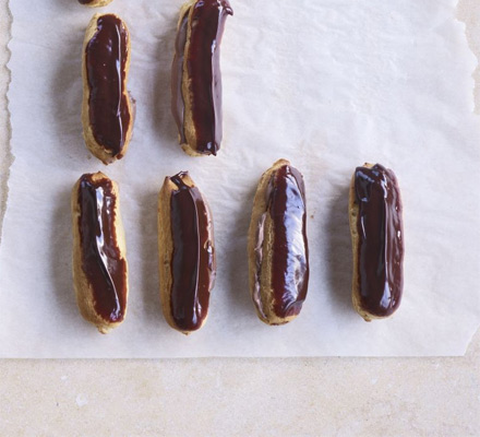 Double chocolate eclairs