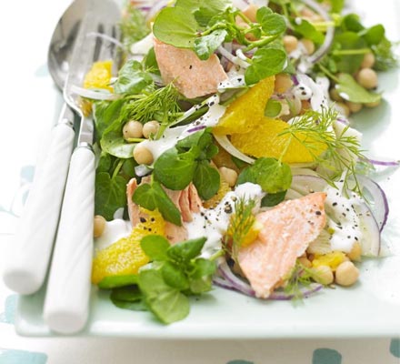 Salmon, fennel & orange salad