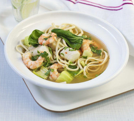 Thai-style fish broth with greens