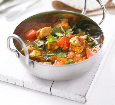 Healthier chicken balti