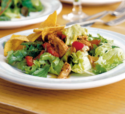 Cajun turkey salad with guacamole