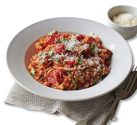 Creamy tomato risotto