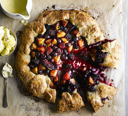 Rustic harvest fruit tart