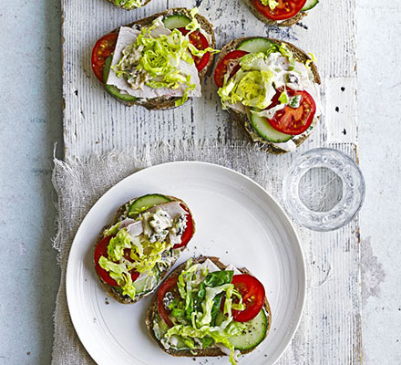 Turkey salad on rye