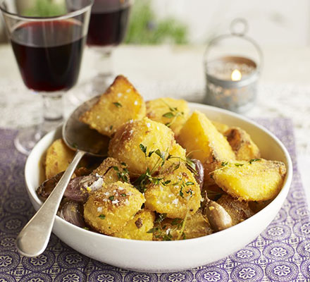 Semolina roast potatoes with garlic & thyme