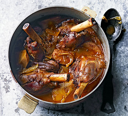Sweet spiced lamb shanks with quince