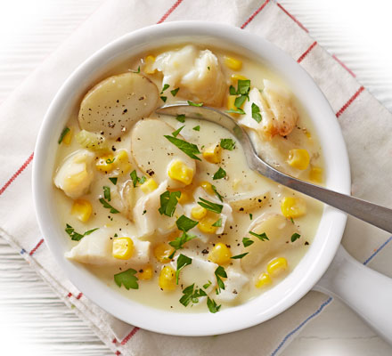 Smoked haddock & sweetcorn chowder