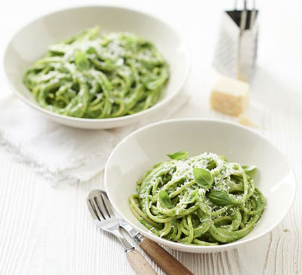 Secret green sauce spaghetti