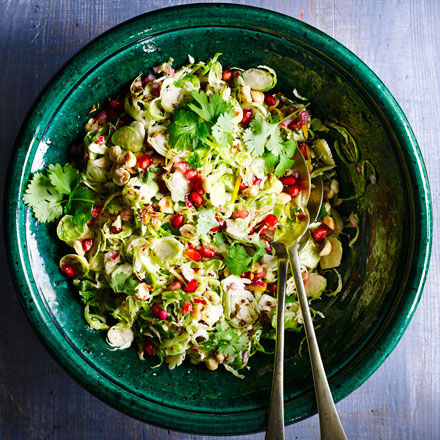 Sprout salad with citrus & pomegranate
