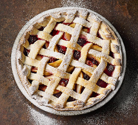 Pear & blackberry crostata