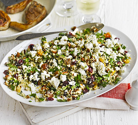 Fruity tabbouleh with feta