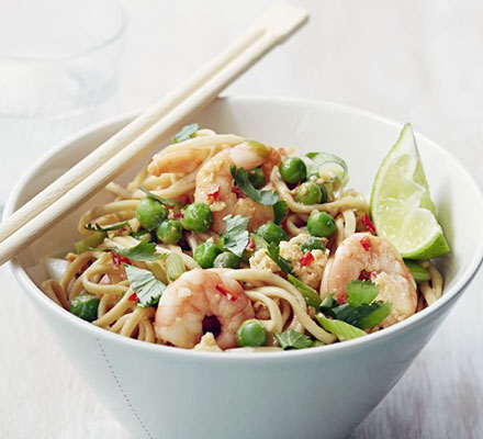 Thai prawn noodles