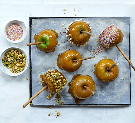 Homemade toffee apples