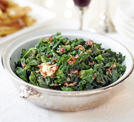 Winter greens with bacon butter