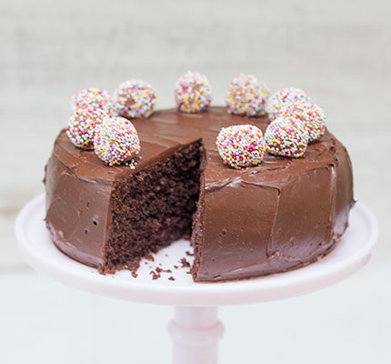 Easter chocolate truffle cake