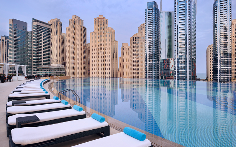 Dip and dine pool day review: Shades, Address Dubai Marina