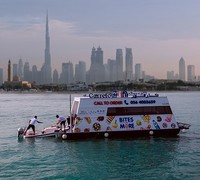 Carrefour has unveiled a floating supermarket to serve Dubai beach-goers