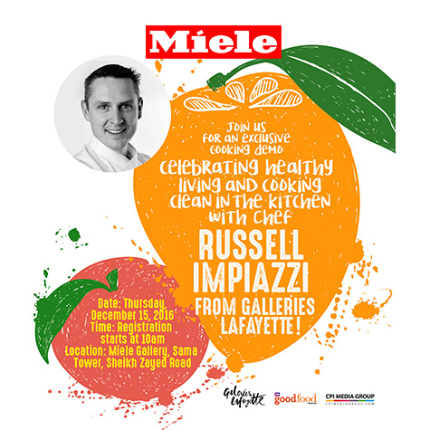 Healthy Eating Food Demo with Chef Russell from Galleries Lafayette at the Miele Gallery