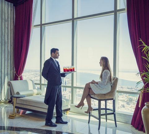 Brunch in the clouds at the world’s highest suspended suite