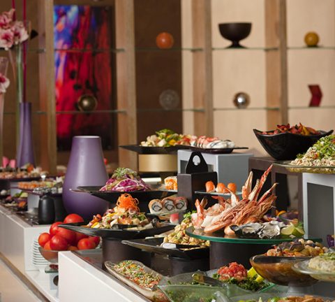 Enjoy more than 200 dishes and free pool access at this Abu Dhabi brunch