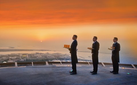 Dine in the sky at The St. Regis Abu Dhabi’s helipad