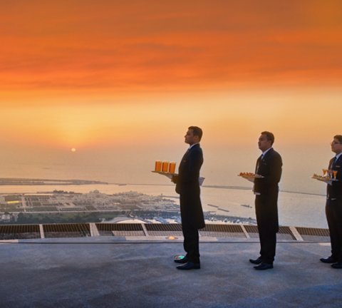 Dine in the sky at The St. Regis Abu Dhabi’s helipad