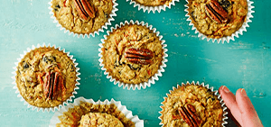 Carrot & pecan muffins