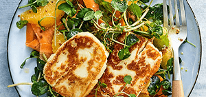 Halloumi, carrot & orange salad