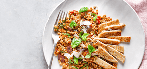 Turkey escalopes & giant couscous