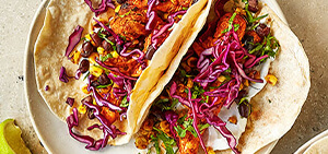 Chicken & sweetcorn tacos