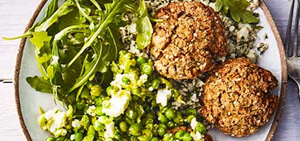 Baked falafel & cauliflower tabbouleh