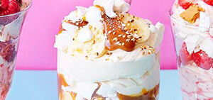 Banana-tahini Eton mess