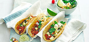 Chipotle chicken tacos with pineapple salsa