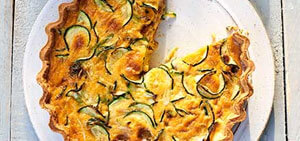 Courgette & double cheese quiche