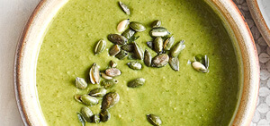 Herby broccoli & pea soup