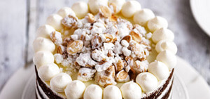 Honey & almond layer cake
