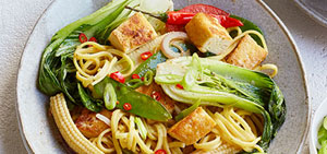 Thai green tofu noodles