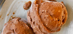 Vegan chocolate banana ice cream