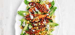 Griddled chicken & corn on the cob salad