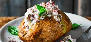 Jacket potato with whipped feta & sumac