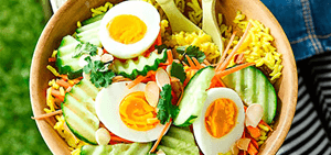 Curried rice & egg salad